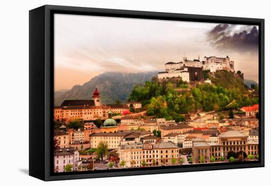 Dramatic Landscape before a Sunset over Salzburg, Austria-Maugli-l-Framed Premier Image Canvas