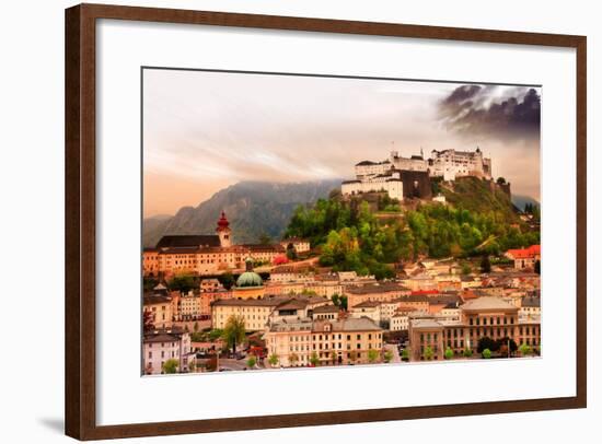 Dramatic Landscape before a Sunset over Salzburg, Austria-Maugli-l-Framed Photographic Print