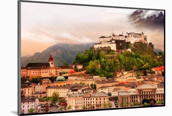 Dramatic Landscape before a Sunset over Salzburg, Austria-Maugli-l-Mounted Photographic Print