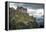 Dramatic Lighting as Storm Clouds Gather around Edinburgh Castle in Scotland-Flynt-Framed Premier Image Canvas