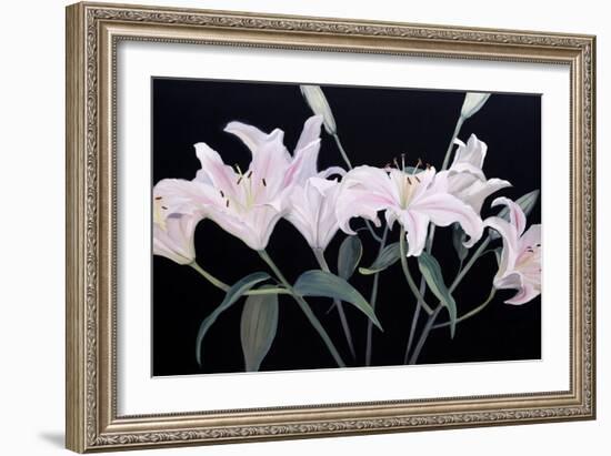Dramatic Lilies-Sandra Iafrate-Framed Art Print