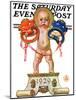 "Dramatic New Year," Saturday Evening Post Cover, December 29, 1928-Joseph Christian Leyendecker-Mounted Giclee Print