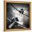 Dramatic Scene on the Sky: Vintage Fighter Plane Inbound from Sun-Kletr-Framed Premier Image Canvas