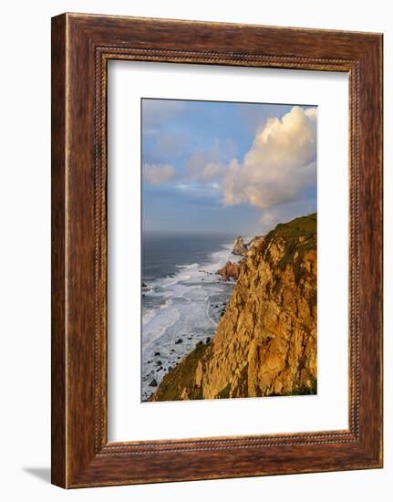 Dramatic seaside cliffs at Cabo do Roca in Colares, Portugal-Chuck Haney-Framed Photographic Print