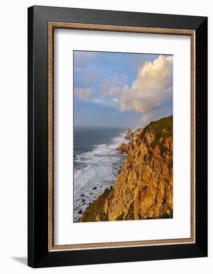 Dramatic seaside cliffs at Cabo do Roca in Colares, Portugal-Chuck Haney-Framed Photographic Print