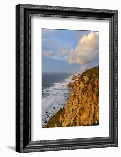 Dramatic seaside cliffs at Cabo do Roca in Colares, Portugal-Chuck Haney-Framed Photographic Print