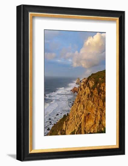 Dramatic seaside cliffs at Cabo do Roca in Colares, Portugal-Chuck Haney-Framed Photographic Print