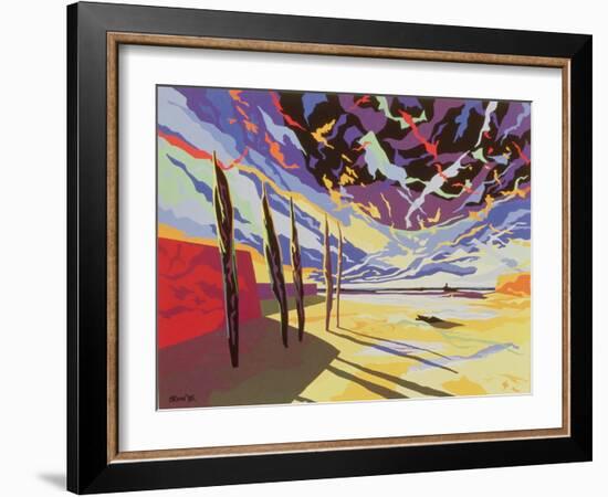 Dramatic Sky, La Rocque, Jersey, 1995-Derek Crow-Framed Giclee Print