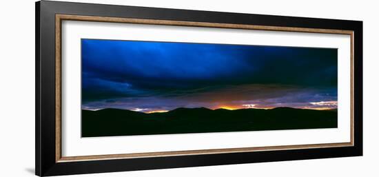 Dramatic Sky over Mountain Range, Tweeddale, Scottish Borders, Scotland-null-Framed Photographic Print