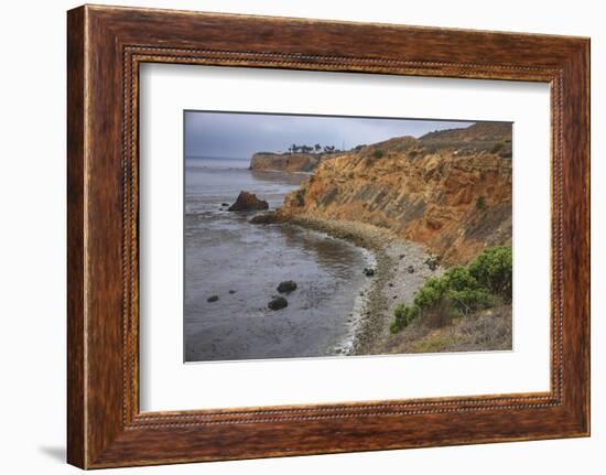 Dramatic stretch of beach is the San Pedro Bay, Southern California.-Mallorie Ostrowitz-Framed Photographic Print