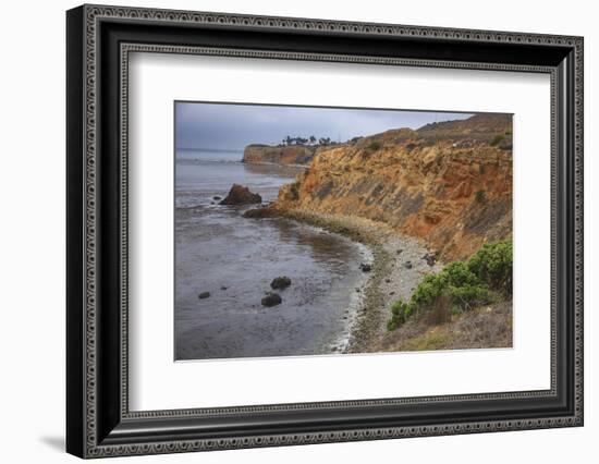 Dramatic stretch of beach is the San Pedro Bay, Southern California.-Mallorie Ostrowitz-Framed Photographic Print