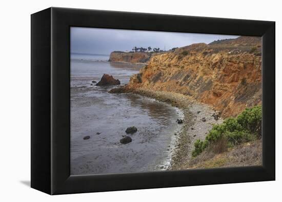 Dramatic stretch of beach is the San Pedro Bay, Southern California.-Mallorie Ostrowitz-Framed Premier Image Canvas