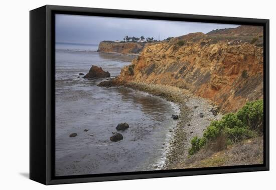 Dramatic stretch of beach is the San Pedro Bay, Southern California.-Mallorie Ostrowitz-Framed Premier Image Canvas