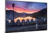 Dramatic Sunrise at Kandy Lake and the Clouds Wall (Walakulu Wall)-Matthew Williams-Ellis-Mounted Photographic Print