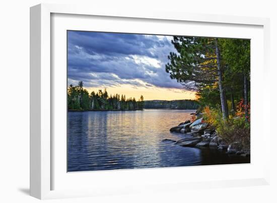 Dramatic Sunset at Lake-elenathewise-Framed Photographic Print