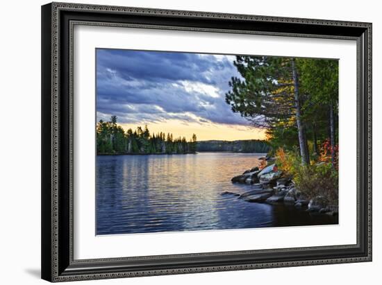 Dramatic Sunset at Lake-elenathewise-Framed Photographic Print