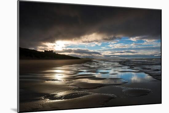 Dramatic Sunset Light on the Beach at Bamburgh, Northumberland England UK-Tracey Whitefoot-Mounted Photographic Print