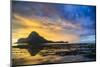 Dramatic Sunset Light over the Bay of El Nido, Bacuit Archipelago, Palawan, Philippines-Michael Runkel-Mounted Photographic Print