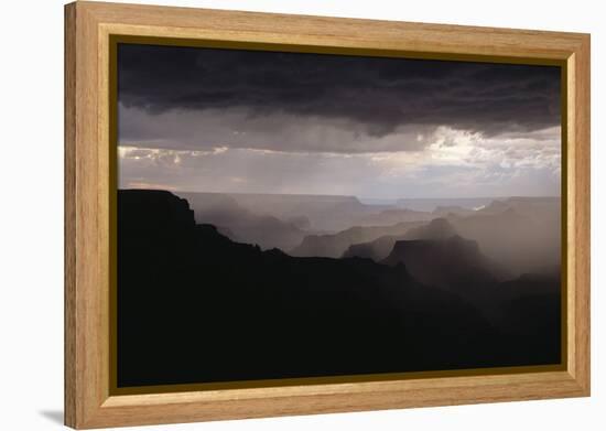 Dramatic Weather over the Grand Canyon, Yaki Point, Arizona-Greg Probst-Framed Premier Image Canvas