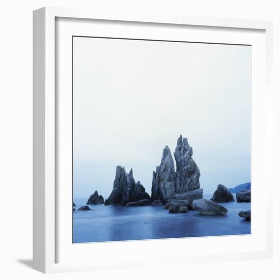 Dramatically Shaped Sea Stacks in Ocean-Micha Pawlitzki-Framed Photographic Print