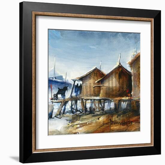 Drapeau rouge-Roland Palmaerts-Framed Art Print