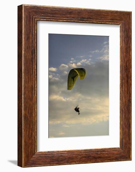 Draper, Utah. Tandem double para-glider jumpers-Jolly Sienda-Framed Photographic Print