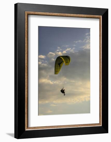 Draper, Utah. Tandem double para-glider jumpers-Jolly Sienda-Framed Photographic Print