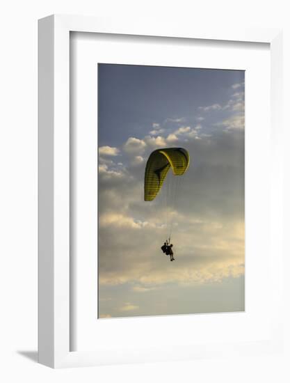 Draper, Utah. Tandem double para-glider jumpers-Jolly Sienda-Framed Photographic Print