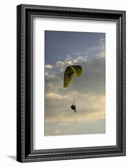 Draper, Utah. Tandem double para-glider jumpers-Jolly Sienda-Framed Photographic Print