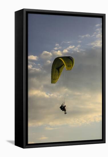 Draper, Utah. Tandem double para-glider jumpers-Jolly Sienda-Framed Premier Image Canvas