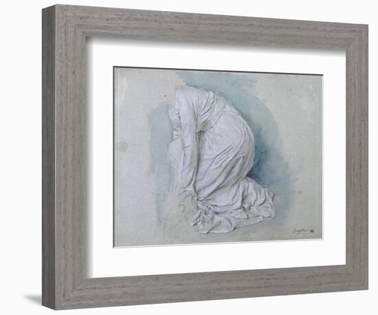 Draperie , étude pour Sémiramis-Edgar Degas-Framed Giclee Print