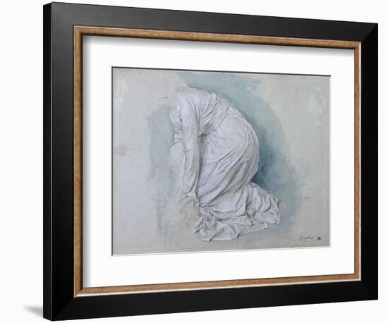 Draperie , étude pour Sémiramis-Edgar Degas-Framed Giclee Print