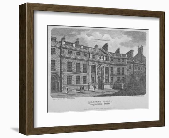 Drapers' Hall, Throgmorton Street, City of London, 1812-Robert Sands-Framed Giclee Print