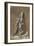 Drapery Study for a kneeling figure-Leonardo da Vinci-Framed Giclee Print