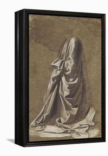 Drapery Study for a Kneeling Figure-Leonardo da Vinci-Framed Premier Image Canvas
