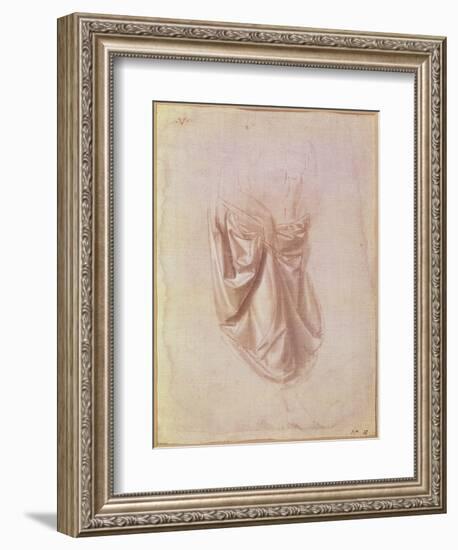 Drapery Study-Leonardo da Vinci-Framed Giclee Print