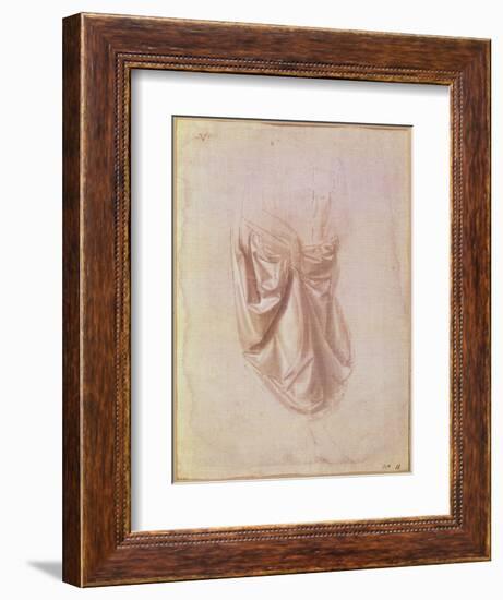 Drapery Study-Leonardo da Vinci-Framed Giclee Print