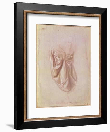 Drapery Study-Leonardo da Vinci-Framed Giclee Print