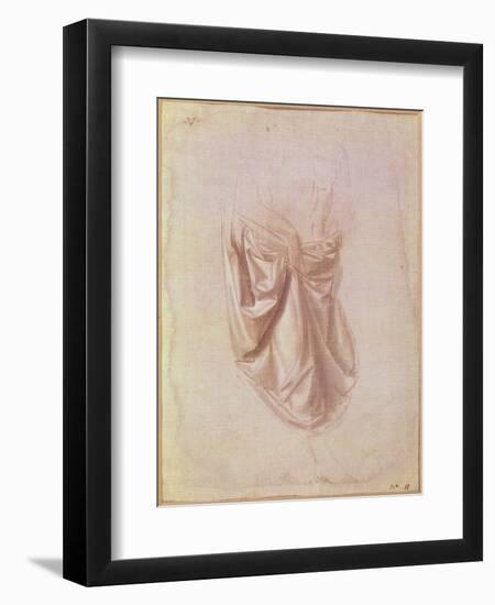 Drapery Study-Leonardo da Vinci-Framed Giclee Print