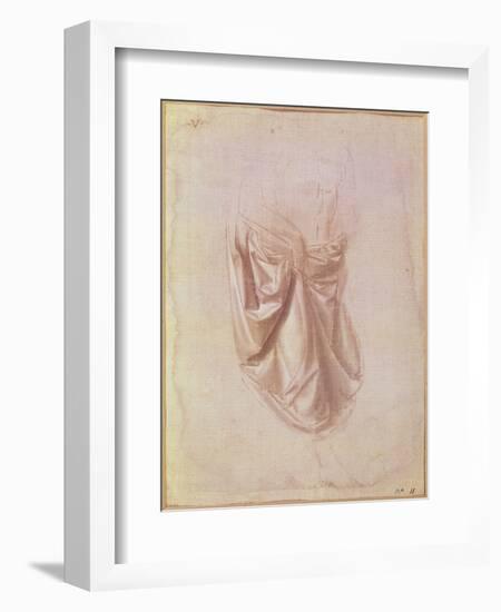 Drapery Study-Leonardo da Vinci-Framed Giclee Print