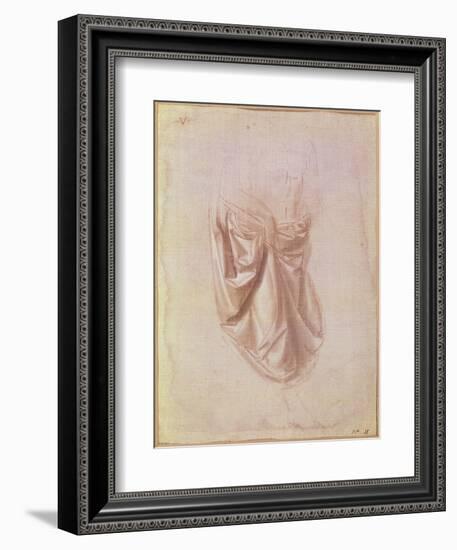 Drapery Study-Leonardo da Vinci-Framed Giclee Print