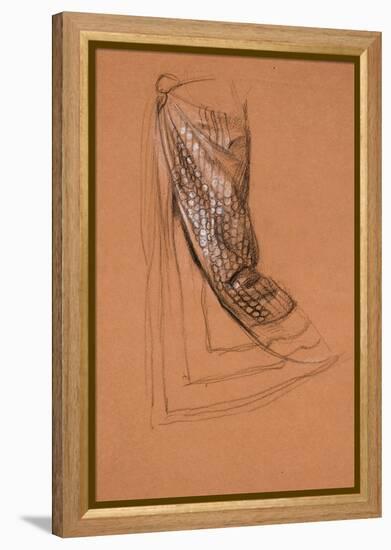 Drapery Study-Edward John Poynter-Framed Premier Image Canvas