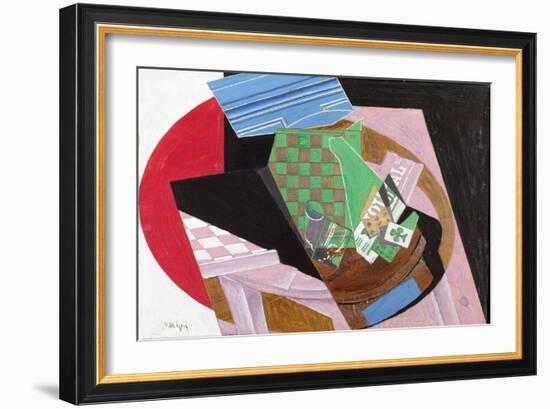 Draughtboard and Playing Cards-Juan Gris-Framed Giclee Print