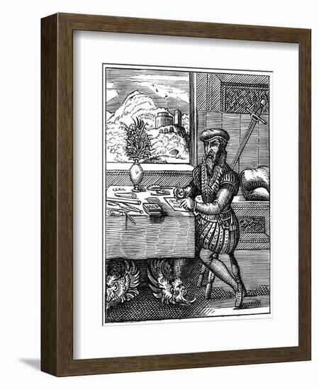 Draughtsman, 16th Century-Jost Amman-Framed Giclee Print