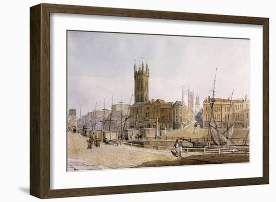 Draw Bridge from St. Augustine's Bank, Bristol-James Johnson-Framed Giclee Print