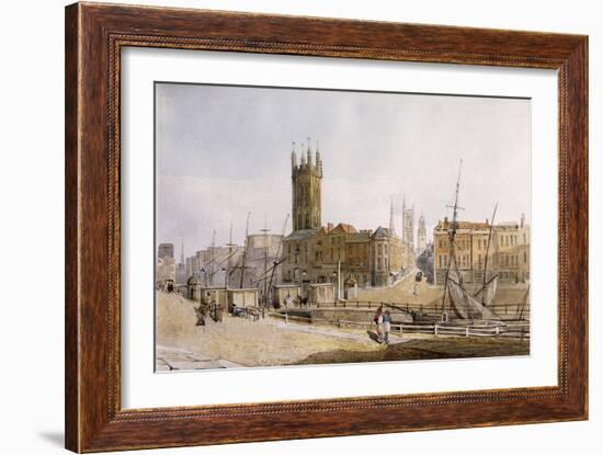 Draw Bridge from St. Augustine's Bank, Bristol-James Johnson-Framed Giclee Print