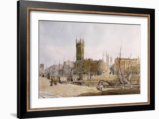 Draw Bridge from St. Augustine's Bank, Bristol-James Johnson-Framed Giclee Print