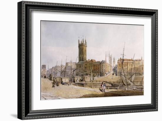 Draw Bridge from St. Augustine's Bank, Bristol-James Johnson-Framed Giclee Print