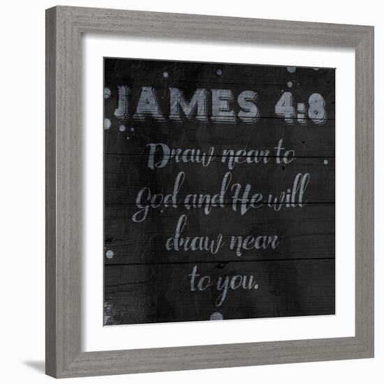 Draw Near-Jace Grey-Framed Art Print