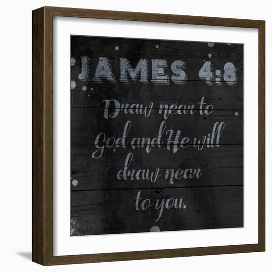 Draw Near-Jace Grey-Framed Art Print